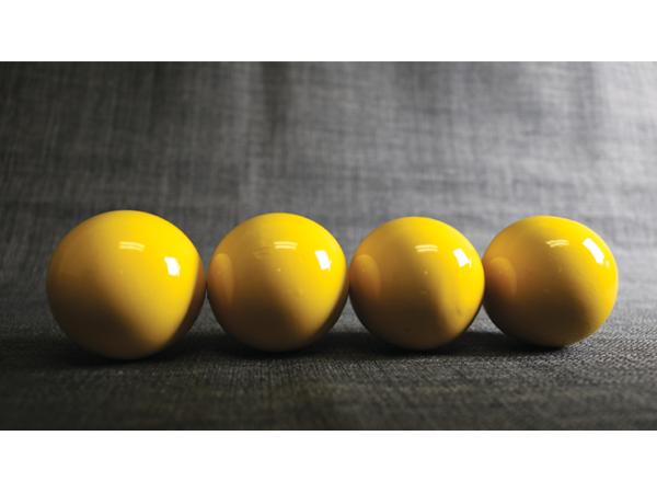 Wooden Billiard Balls (1.75" Yellow) by Classic Collections