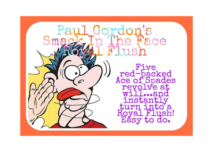 Smack In The Face Royal Flush by Paul Gordon (Gimmick and Online Instructions)