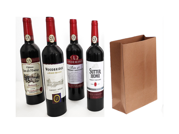 Wine Bottles From Paper Bag (4 Bottles) by Tora Magic - Trick