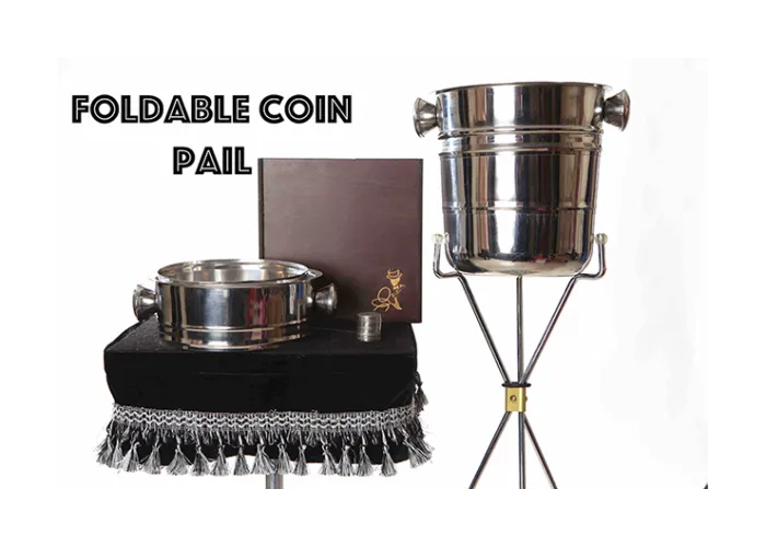 Foldable Coin Pail by Victor Voitko (Gimmick and Online Instructions)