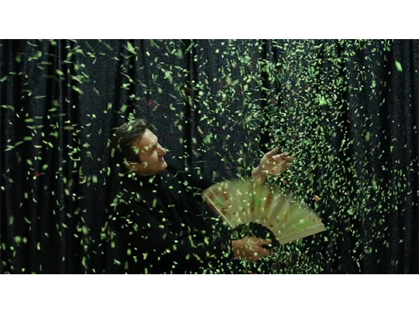 Appearing SnowStorming Fan V2 (Liquid Blue) by Victor Voitko (Gimmick and Online Instructions)