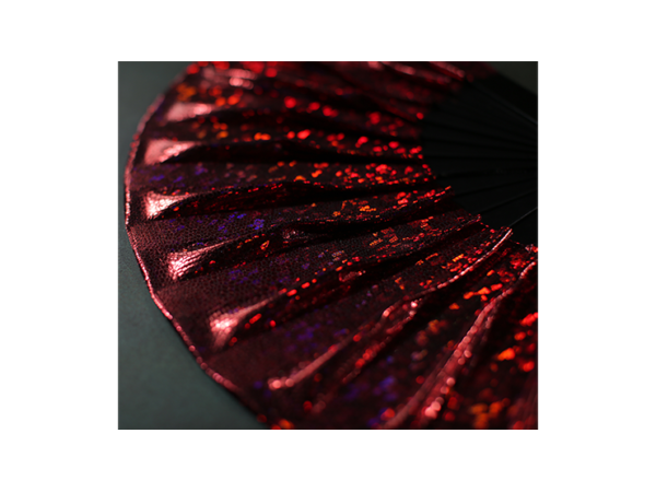 Appearing SnowStorming Fan V2 (Red Hologram) by Victor Voitko (Gimmick and Online Instructions)