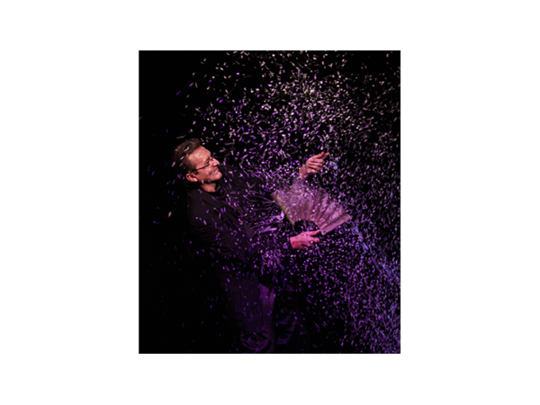 Appearing SnowStorming Fan V2 (Red Hologram) by Victor Voitko (Gimmick and Online Instructions)