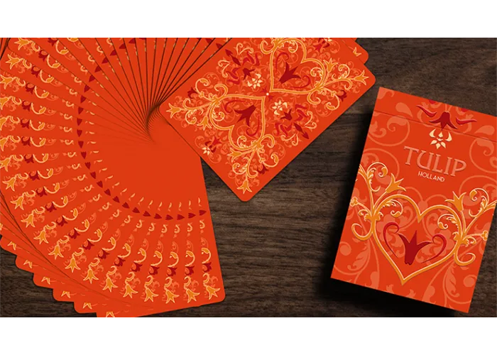 Tulip Playing Cards (Orange) by Dutch Card House Company