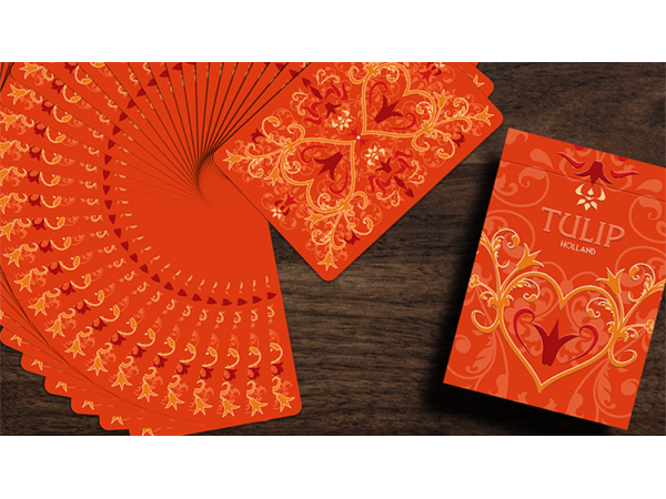 Tulip Playing Cards (Orange) by Dutch Card House Company
