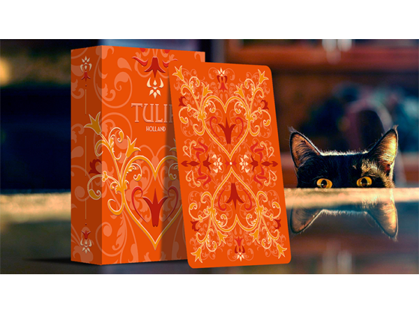 Tulip Playing Cards (Orange) by Dutch Card House Company