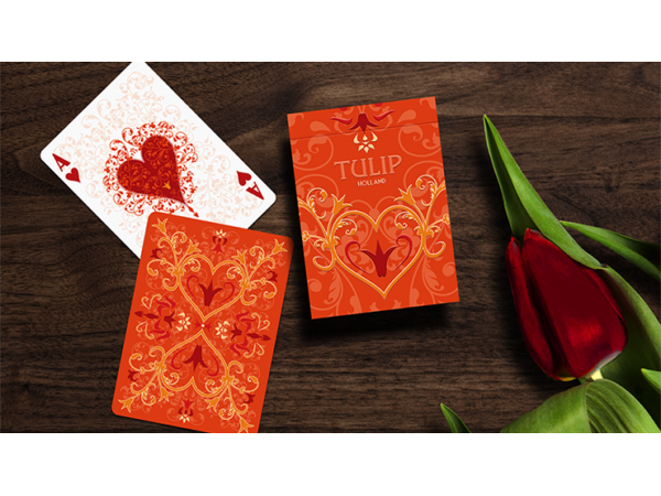 Tulip Playing Cards (Orange) by Dutch Card House Company