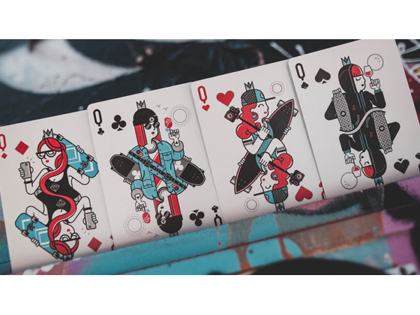 Skateboard V2 (marked) Playing Cards by Riffle Shuffle