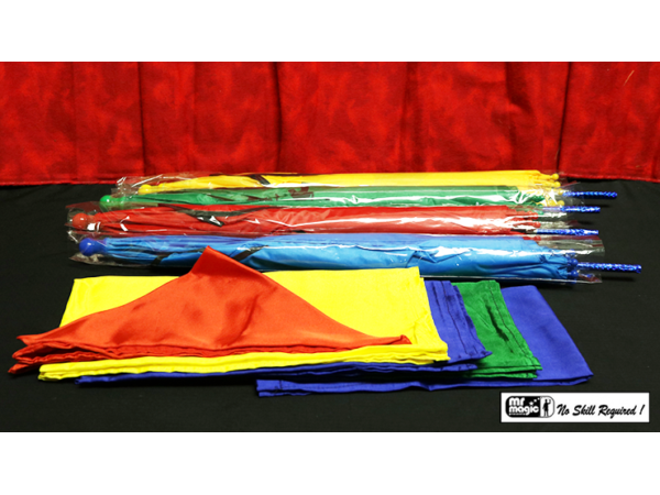 Umbrellas from Handkerchief by Mr. Magic - Trick