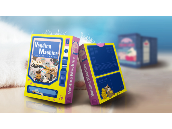 Meow Star Vending Machine (Cherry) Playing Cards by Bocopo