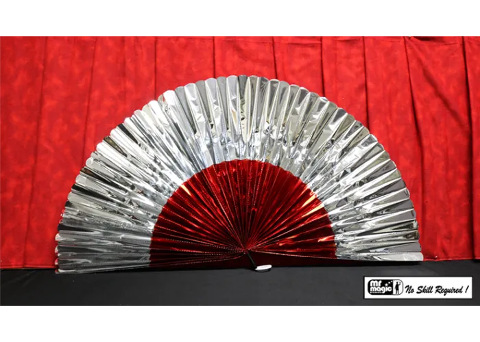 Production Fan Rolex 1" x 18" (Red and White) by Mr. Magic - Trick