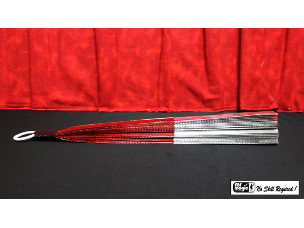 Production Fan Rolex 1" x 18" (Red and White) by Mr. Magic - Trick