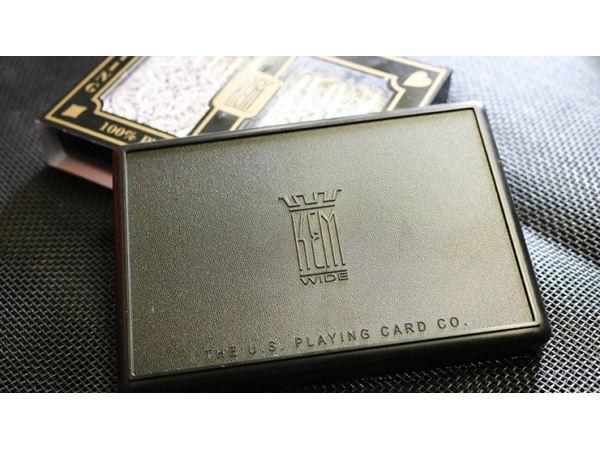 KEM Poker Plastic Playing Cards Jacquard (Purple and Green 2 Deck Set Standard Index)