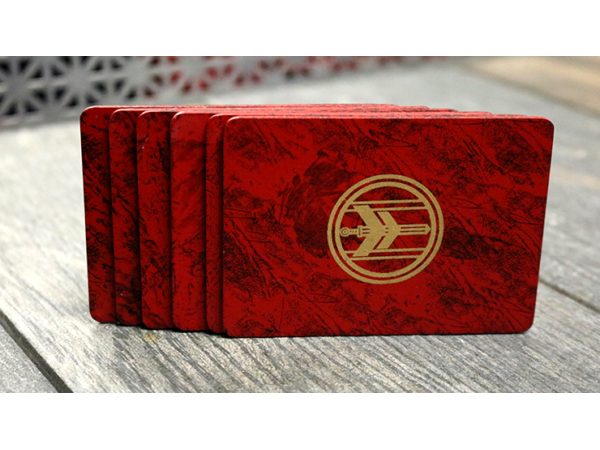 FIBER BOARDS Cardistry Trainers (Jasper Red) by Magic Encarta - Trick