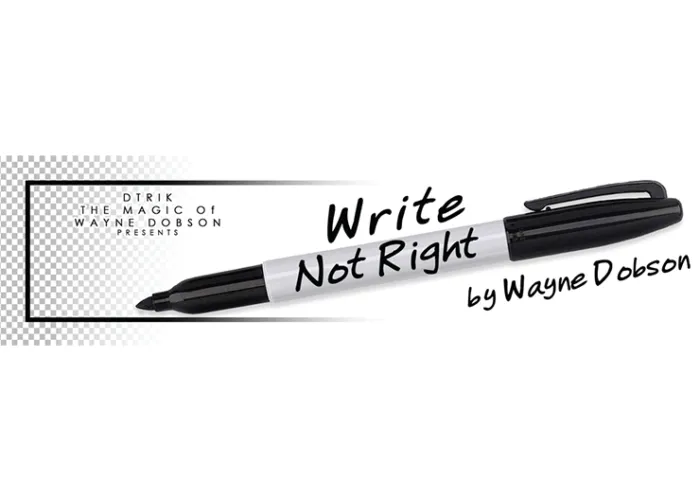 Write, Not Right Sharpie (Gimmicks and Online Instructions) by Wayne Dobson