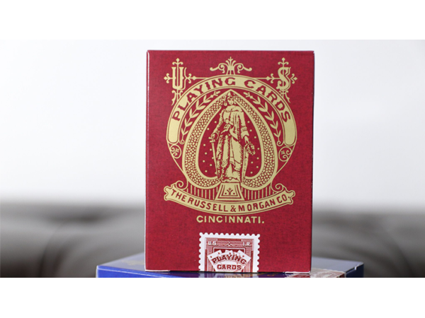 Limited Late 19th Century Square Faro (Red) Playing Cards