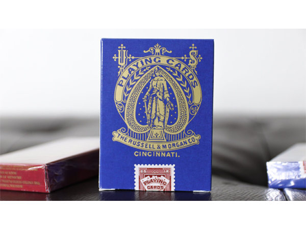 Limited Late 19th Century Square Faro (Blue) Playing Cards