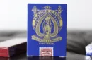 Limited Late 19th Century Square Faro (Blue) Playing Cards – Image 1