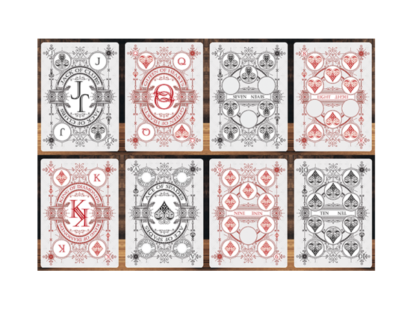 Vintage Label Playing Cards (Silver Gilded White Edition) by Craig Maidment