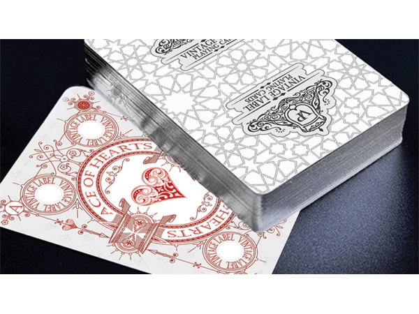 Vintage Label Playing Cards (Silver Gilded White Edition) by Craig Maidment