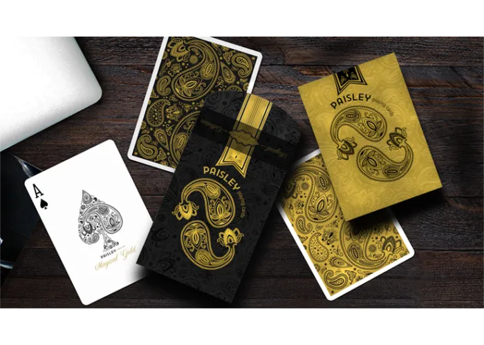 Paisley Magical Black Playing Cards by Dutch Card House Company