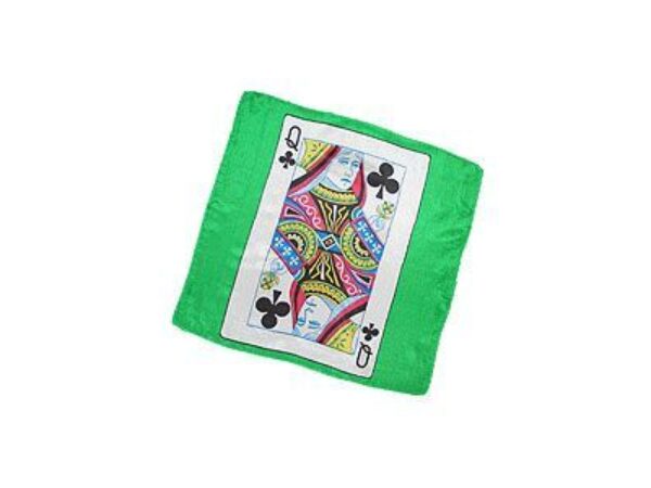 Seidentuch Karte - Queen of Clubs - 30 cm (12 inches)
