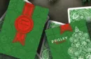 Paisley (Metallic Green with Christmas Gift Box) Playing Cards by Dutch Card House Company – Image 2