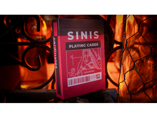 Sinis (Raspberry and Black) Playing Cards by Marc Ventosa