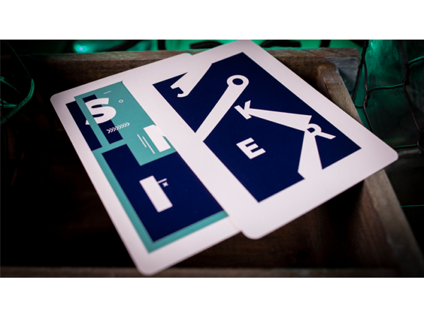 Sinis (Turquoise) Playing Cards by Marc Ventosa