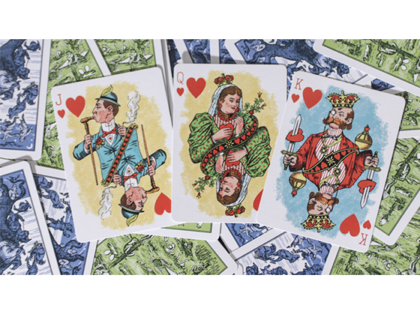 Limited Edition Hustling Joe Blue Gilded (Gnome Back) Playing Cards