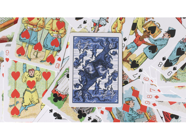 Limited Edition Hustling Joe Blue Gilded (Gnome Back) Playing Cards