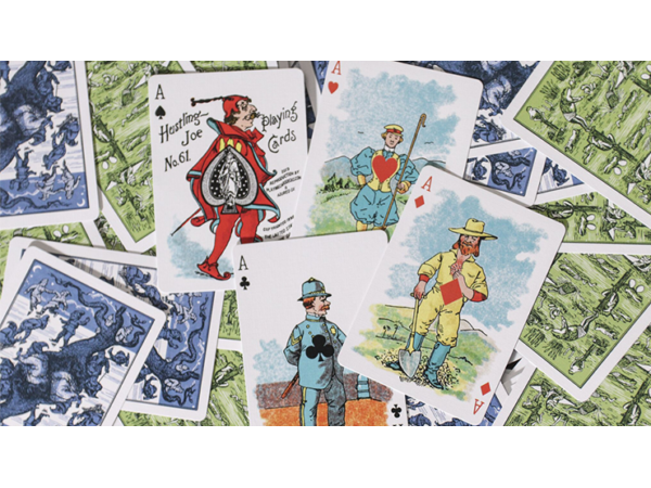 Limited Edition Hustling Joe Blue Gilded (Gnome Back) Playing Cards
