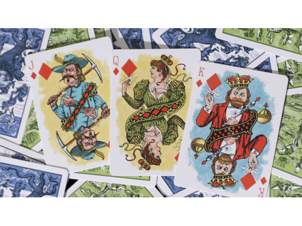 Limited Edition Hustling Joe Blue Gilded (Gnome Back) Playing Cards