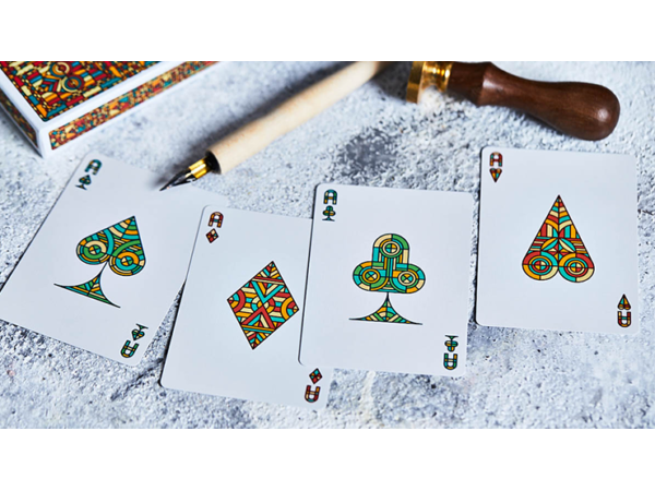 Bloodlines (Ruby Red) Playing Cards by Riffle Shuffle