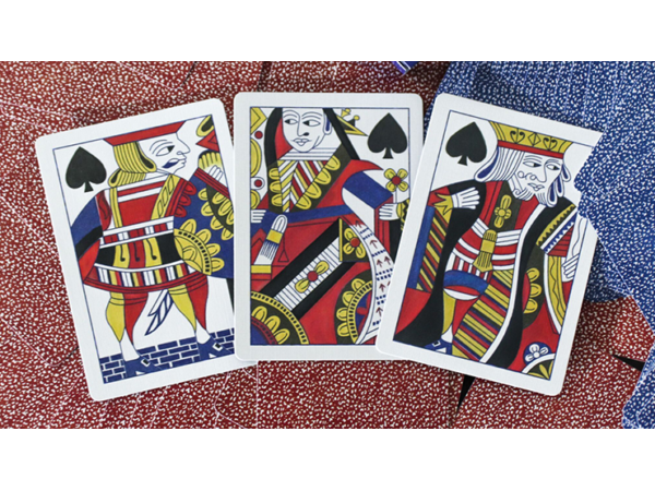 Limited Late 19th Century Square Faro Gilded (Blue) Playing Cards