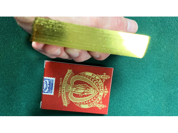 Limited Late 19th Century Square Faro Gilded (Red) Playing Cards