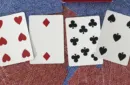 Limited Late 19th Century Square Faro Gilded (Red) Playing Cards – Image 3