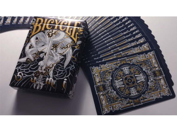 Bicycle Sumi Kitsune Myth Maker (blue) Playing Cards by Card Experiment