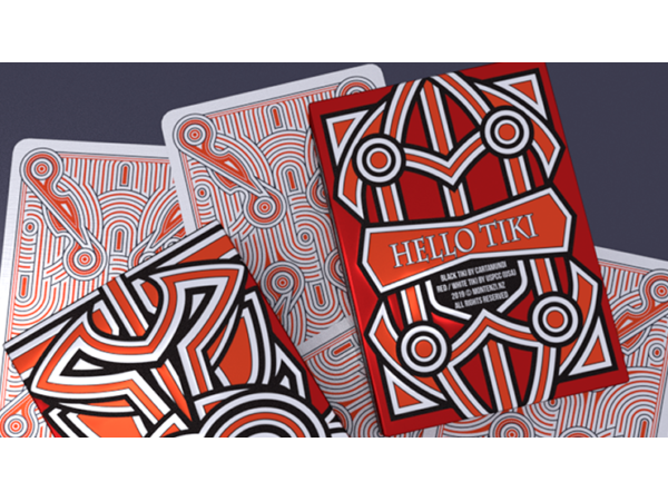 Hello Tiki (Red) Playing Cards