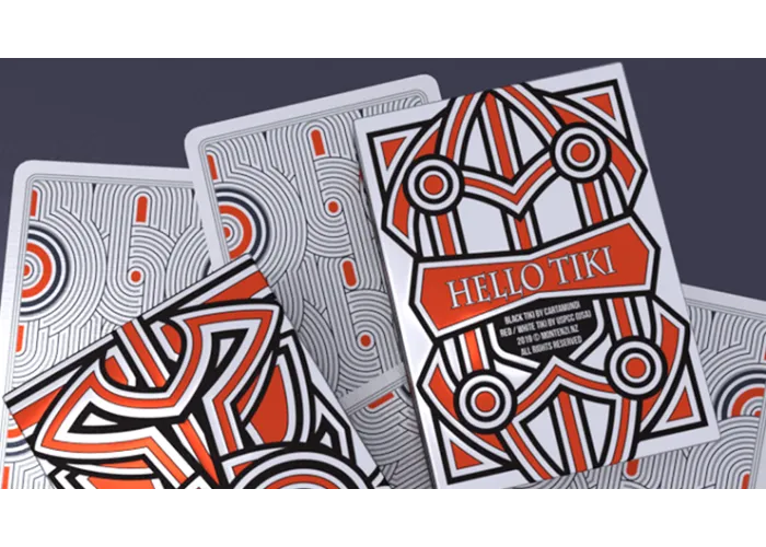 Hello Tiki (White) Playing Cards