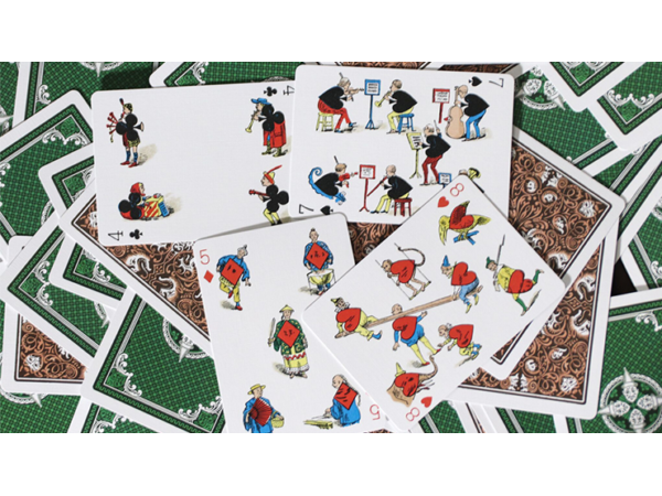 Limited Gilded Edition Late 19th Century Vanity (Clown) Playing Cards