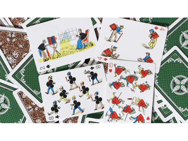 Limited Gilded Edition Late 19th Century Vanity (Clown) Playing Cards