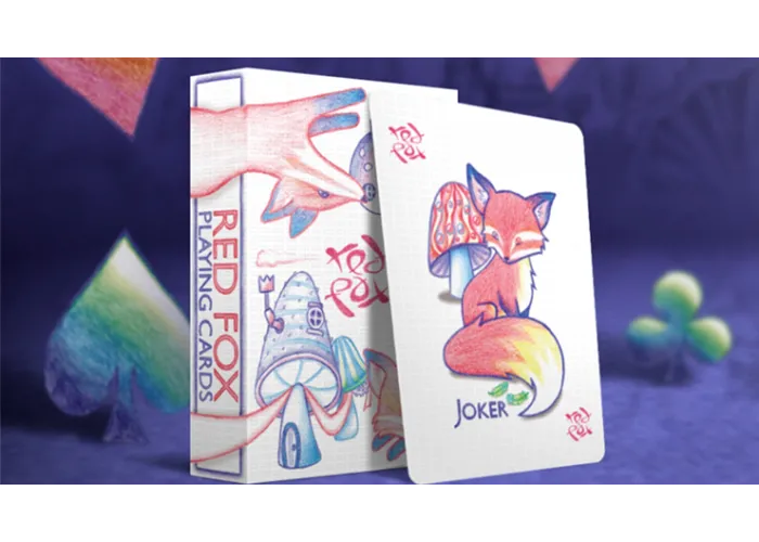 Red Fox Playing Cards (Purple)