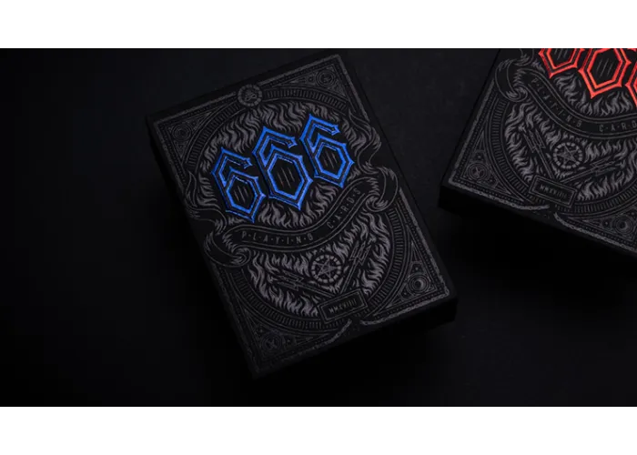 666 Blue Playing Cards by Riffle Shuffle