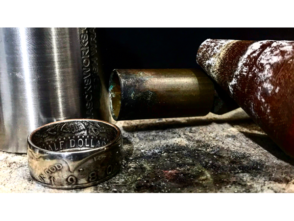 Kennedy Half Dollar Ring (Size: 9.5) by Alchemy Coin Rings