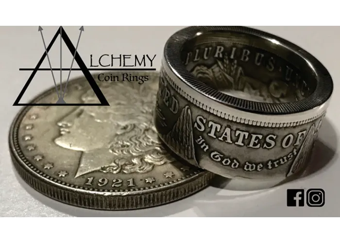 Kennedy Half Dollar Ring (Size: 10) by Alchemy Coin Rings