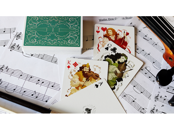 Vivaldi Allegro Playing Cards / green Deck