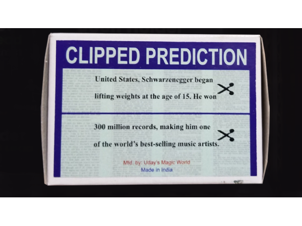 CLIPPED PREDICTION (Schwarzenegger/Elton) by Uday