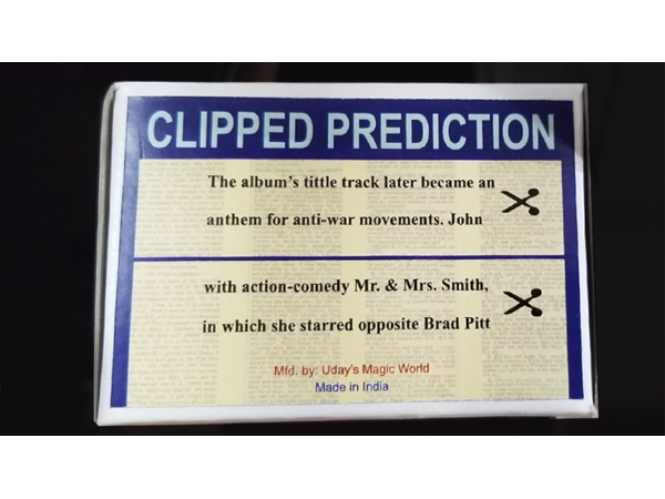CLIPPED PREDICTION (Lennon/Brad Pit) by Uday