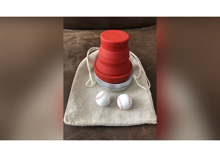 The Red Harmonica Set (Chop Cup and Leather Chop Cup Balls) by Leo Smetsers